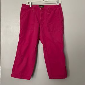 Capris. Eddie Bauer deep pink 6P 100% cotton Capris in good condition.